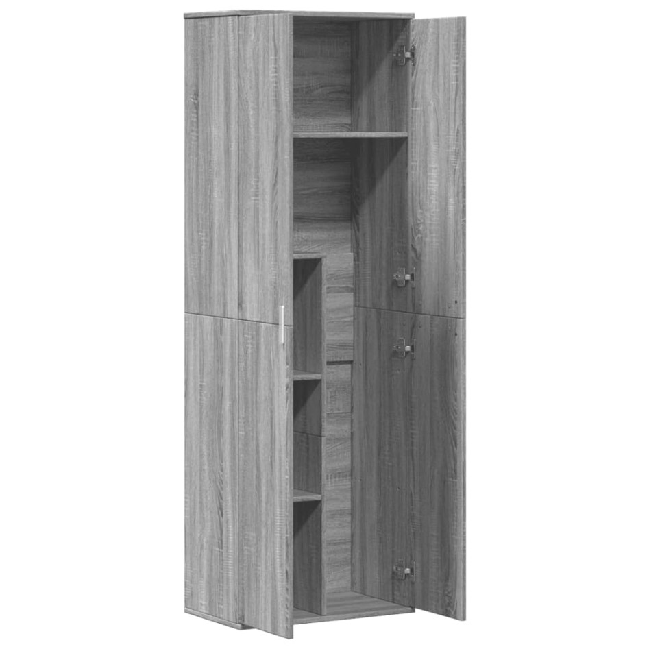 Aparador alto madera de ingeniería gris Sonoma 60x35x180