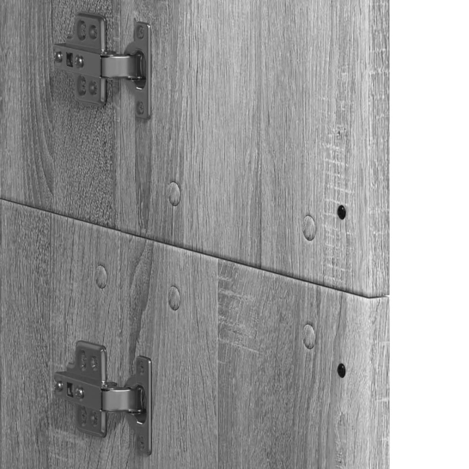 Aparador alto madera de ingeniería gris Sonoma 60x35x180