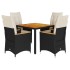 Set de muebles jardín 5 pzas con cojines ratán sintético