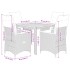Set de muebles jardín 5 pzas con cojines ratán sintético