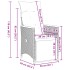Set de muebles jardín 5 pzas con cojines ratán sintético