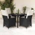 Set de muebles jardín 5 pzas con cojines ratán sintético