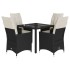 Set de muebles jardín 5 pzas con cojines ratán sintético