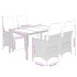 Set de muebles jardín 5 pzas con cojines ratán sintético