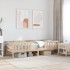 Estructura de cama sin colchón madera maciza de pino 80x200