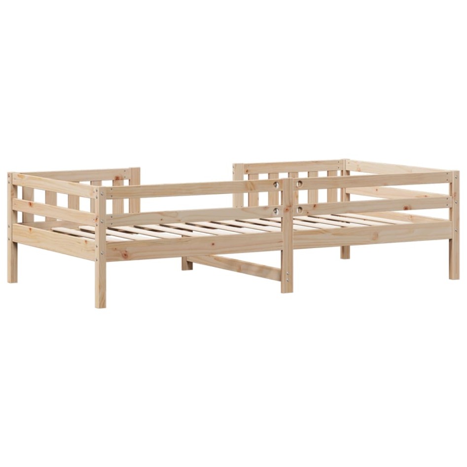 Estructura de cama sin colchón madera maciza de pino 80x200