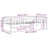 Estructura de cama sin colchón madera maciza de pino 80x200