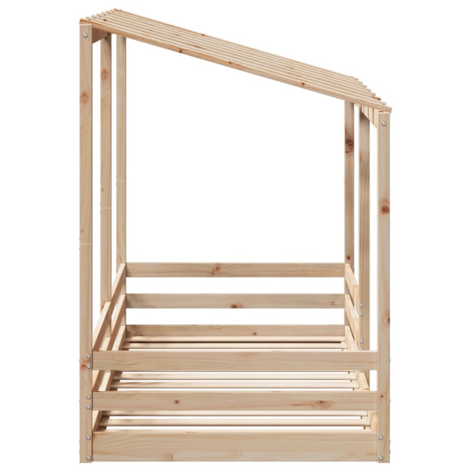 Cama infantil con techo madera maciza pino 100x200