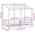 Cama infantil con techo madera maciza pino blanco 70x140
