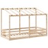 Cama infantil con techo madera maciza pino 90x200