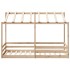 Cama infantil con techo madera maciza pino 90x200