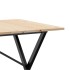 Mesa de comedor marco X madera maciza pino y acero