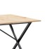 Mesa de comedor marco X madera maciza pino y acero