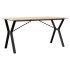 Mesa de comedor marco Y madera maciza pino y acero