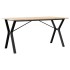 Mesa de comedor marco Y madera maciza pino y acero