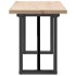 Mesa de centro marco O madera maciza pino y acero