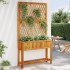Jardinera con enrejado y estante acacia maciza 100x32x185