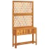 Jardinera con enrejado y estante acacia maciza 100x32x185