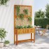 Jardinera con enrejado y estante acacia maciza 100x32x185