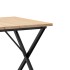 Mesa de comedor marco X madera maciza pino y acero