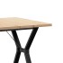 Mesa de comedor marco Y madera maciza pino y acero