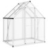 Invernadero con marco base aluminio plateado 169x114x195