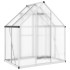 Invernadero con marco base aluminio plateado 169x114x195