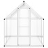 Invernadero con marco base aluminio plateado 224x169x195