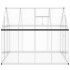 Invernadero con marco base aluminio plateado 224x169x195