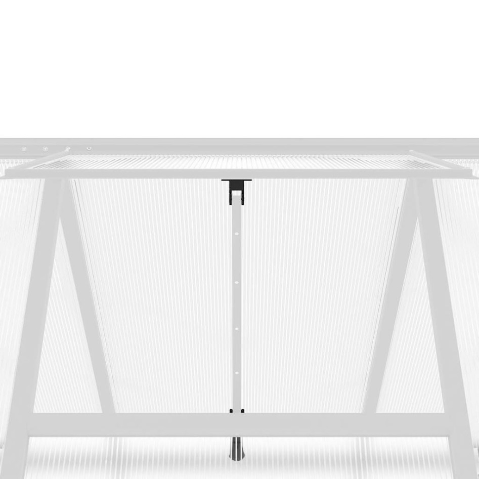 Invernadero con marco base aluminio plateado 224x169x195