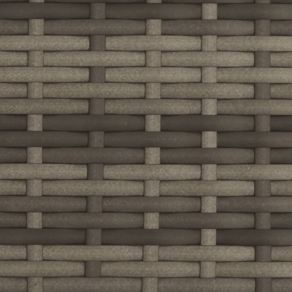 Tumbona doble con capota y cojines ratán sintético