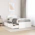 Cama con cajones y colchón madera maciza pino blanco 90x200