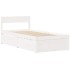 Cama con cajones y colchón madera maciza pino blanco 90x200