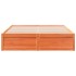 Cama sin colchón madera maciza de pino marrón cera 140x190