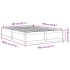 Cama sin colchón madera maciza de pino marrón cera 140x190