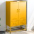 Aparador de acero amarillo mostaza 68x39x111,5