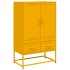 Aparador de acero amarillo mostaza 68x39x111,5