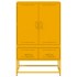 Aparador de acero amarillo mostaza 68x39x111,5