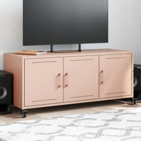 Mueble para TV acero laminado en frío rosa 100,5x39x43,5