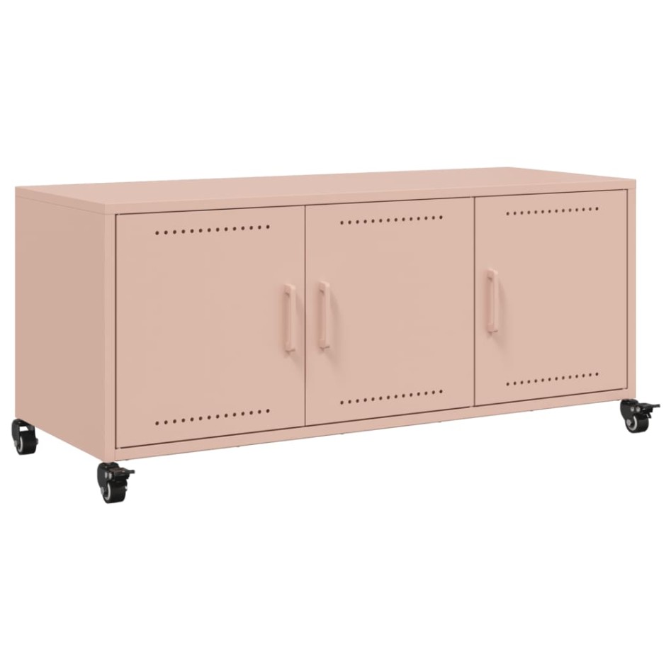 Mueble para TV acero laminado en frío rosa 100,5x39x43,5