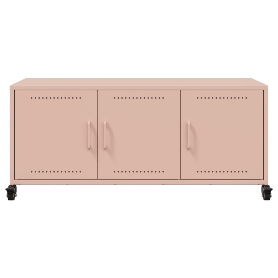 Mueble para TV acero laminado en frío rosa 100,5x39x43,5