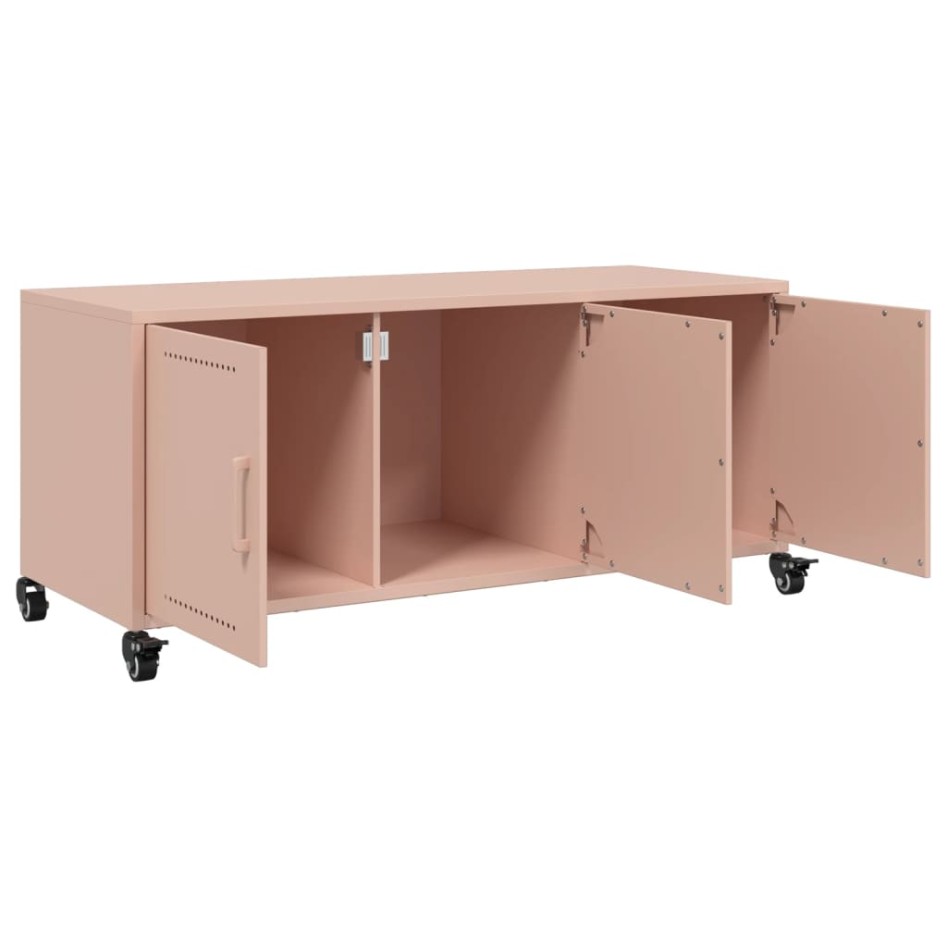 Mueble para TV acero laminado en frío rosa 100,5x39x43,5