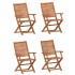 Sillas de jardín plegables 4 uds madera acacia 57x66x95