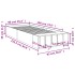 Estructura de cama madera de ingeniería roble Sonoma 90x190