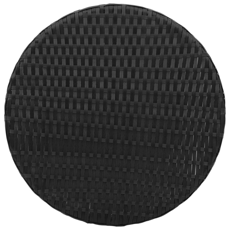 Mesita y sillas con cojines 3 piezas ratán sintético