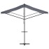 Toldo de pie tela y acero azul y blanco 600x300