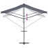 Toldo de pie tela y acero azul y blanco 600x300