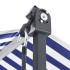 Toldo de pie tela y acero azul y blanco 600x300