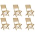 Sillas de jardín plegables 6 uds madera acacia 48,5x61,5x87
