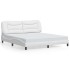 Estructura de cama con LED sin colchón blanco 180x200